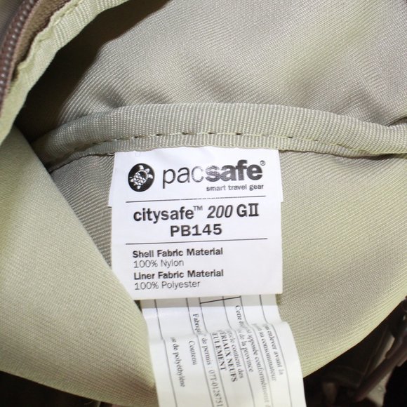 SALE! PacSafe Women's Brown Anti-Theft Shoulder Bag Size - Picture 8 of 8